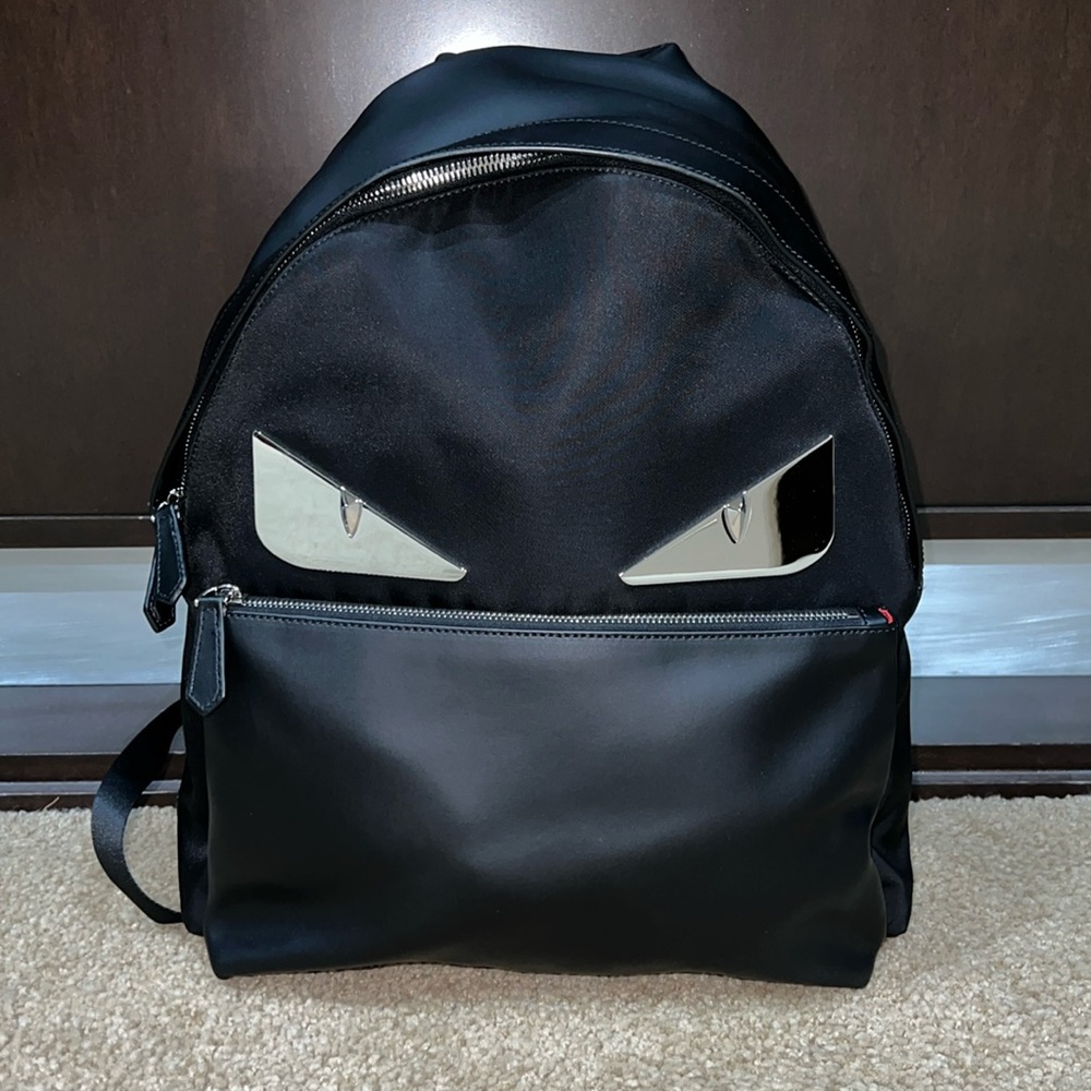 Fendi Buffed calfskin and Nylon  Backpack (brand new never worn)